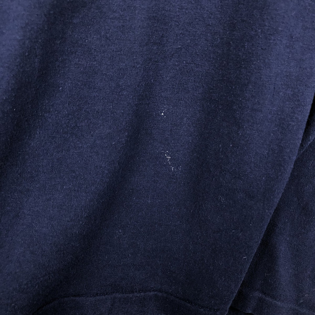80'S 5050 Plain Pocket T-Shirt, Made in USA, Men's XL equivalent, Vintage polyester navy blue type Vintage Second Hand