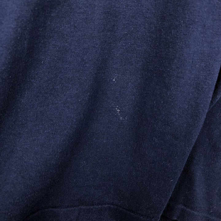 80'S 5050 Plain Pocket T-Shirt, Made in USA, Men's XL equivalent, Vintage polyester navy blue type Vintage Second Hand