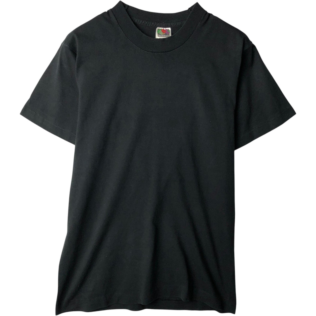90'S Fruit of the Loom plain T-shirt, made in the USA, men's size M, vintage cotton black type Vintage Second Hand