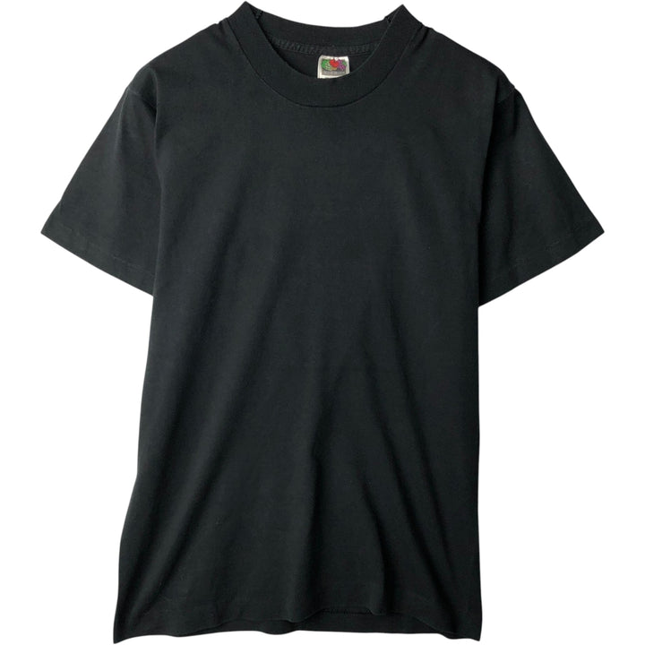 90'S Fruit of the Loom plain T-shirt, made in the USA, men's size M, vintage cotton black type Vintage Second Hand