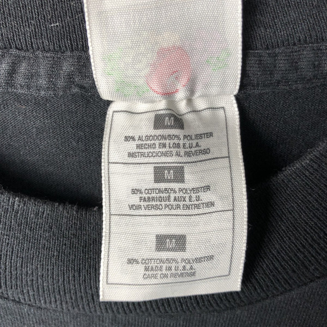 90'S Fruit of the Loom plain T-shirt, made in the USA, men's size M, vintage cotton black type Vintage Second Hand
