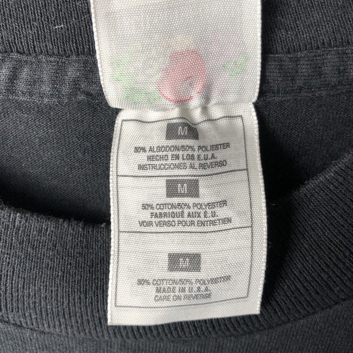 90'S Fruit of the Loom plain T-shirt, made in the USA, men's size M, vintage cotton black type Vintage Second Hand