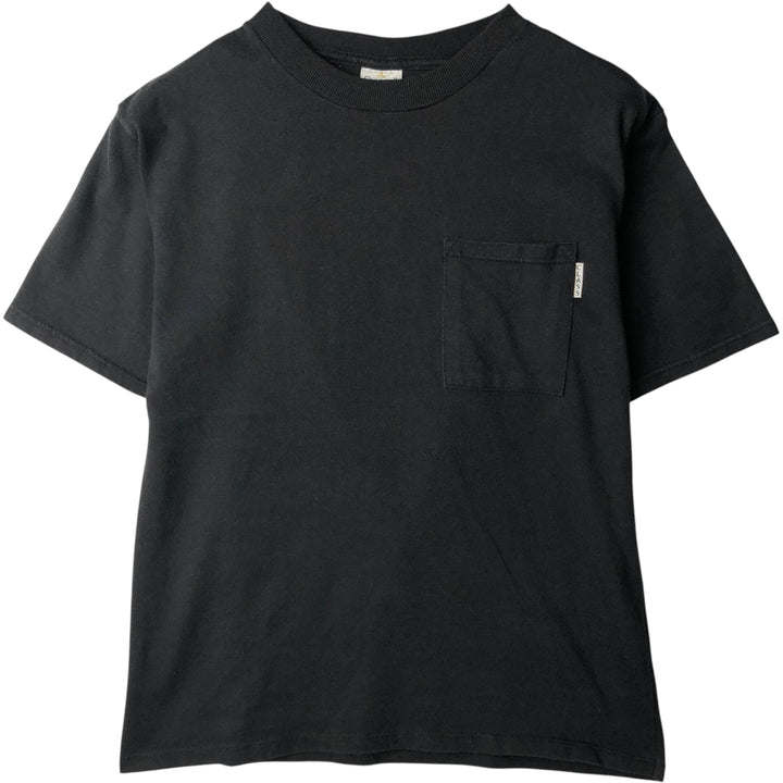 CLASSIC2 Plain Pocket T-Shirt, Made in USA, Men's Size S (Equivalent), Vintage polyester black type Vintage Second Hand