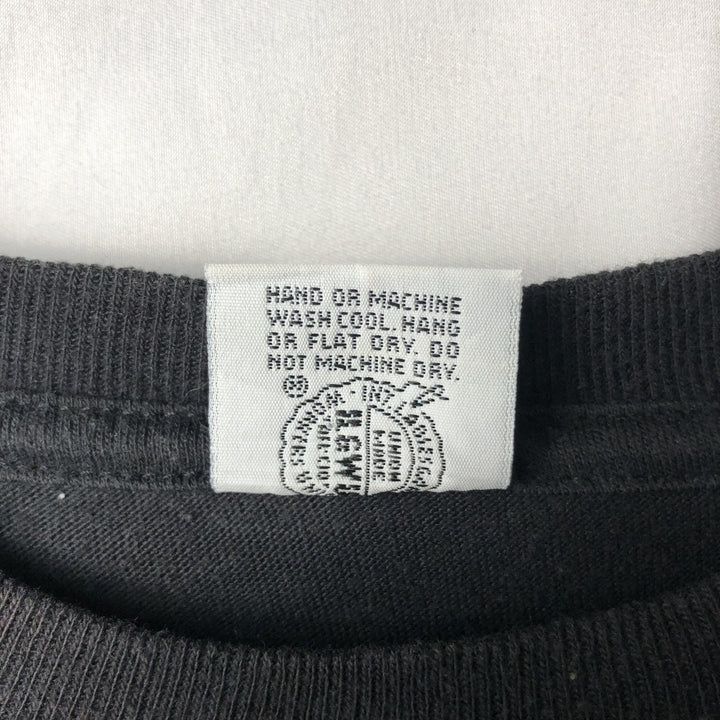 CLASSIC2 Plain Pocket T-Shirt, Made in USA, Men's Size S (Equivalent), Vintage polyester black type Vintage Second Hand