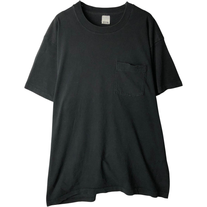 ~90'S Fruit of the Loom Plain Pocket T-Shirt, Men's Size L (Equivalent), Vintage unclear black type Vintage Second Hand
