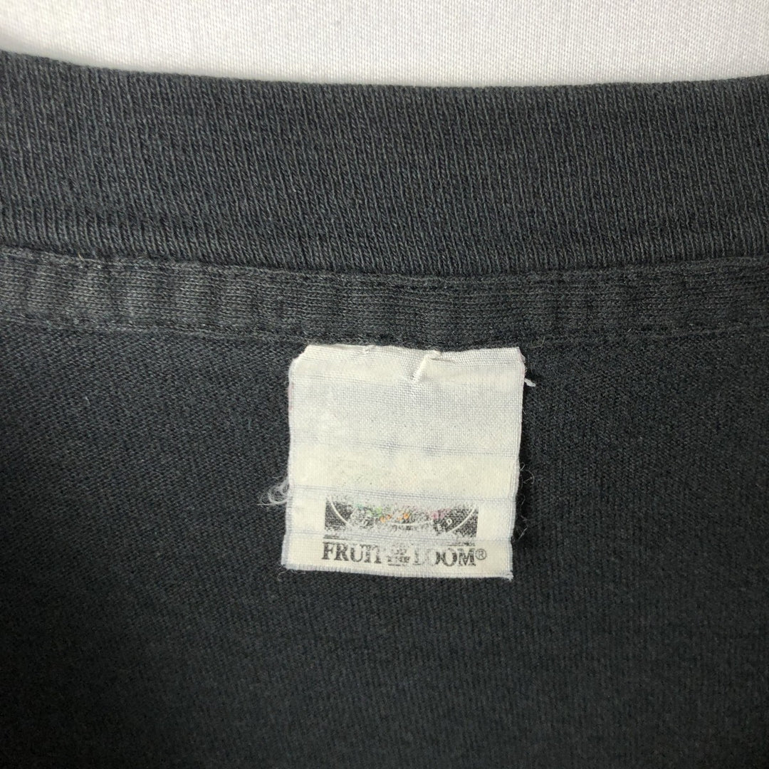 ~90'S Fruit of the Loom Plain Pocket T-Shirt, Men's Size L (Equivalent), Vintage unclear black type Vintage Second Hand