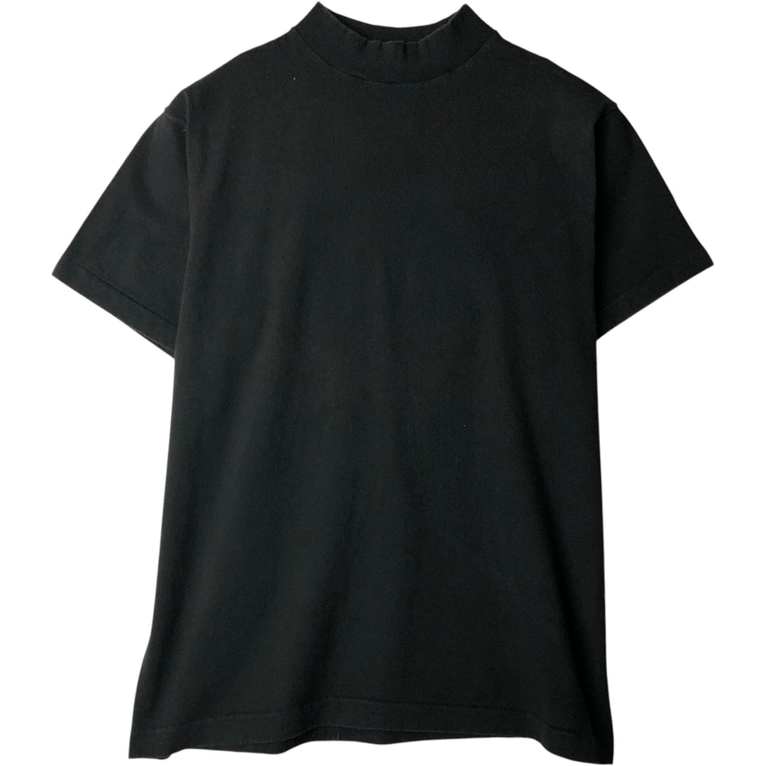 90'S BVD Mock Neck Plain T-Shirt, Made in USA, Men's Size M (Equivalent), Vintage cotton black type Vintage Second Hand