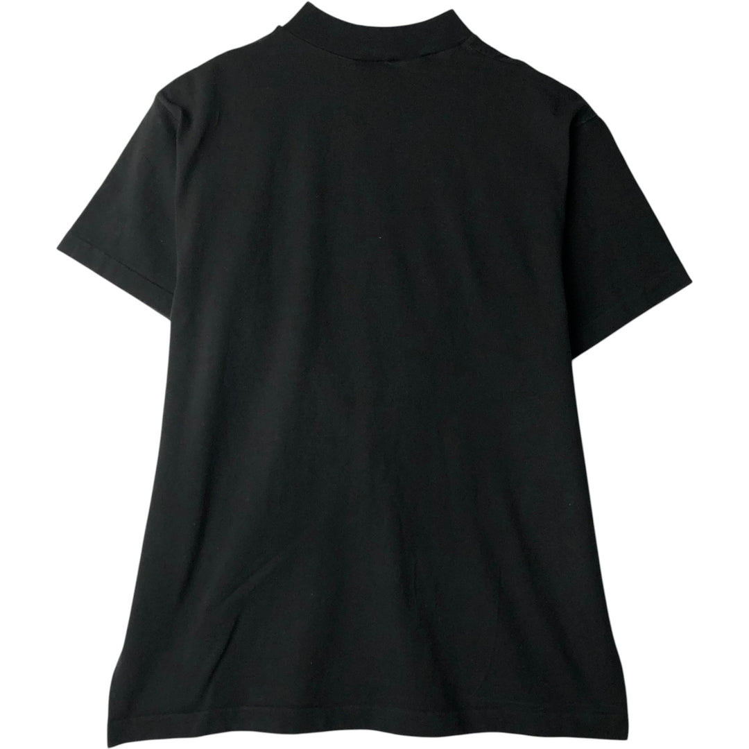 90'S BVD Mock Neck Plain T-Shirt, Made in USA, Men's Size M (Equivalent), Vintage cotton black type Vintage Second Hand