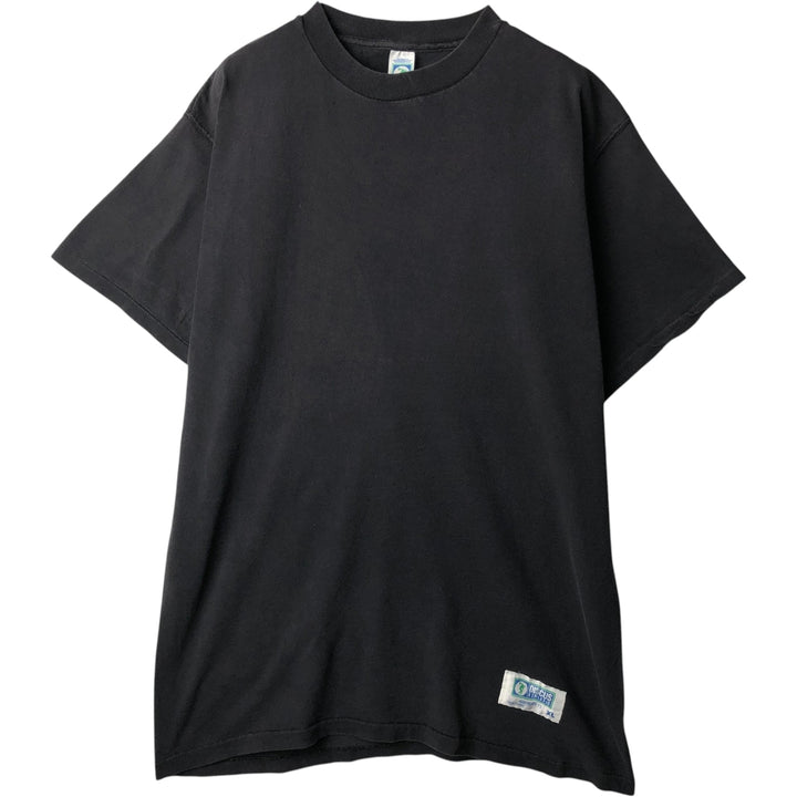 90'S Discus Athletic plain t-shirt, made in USA, men's size XL equivalent, vintage. cotton black type Vintage Second Hand