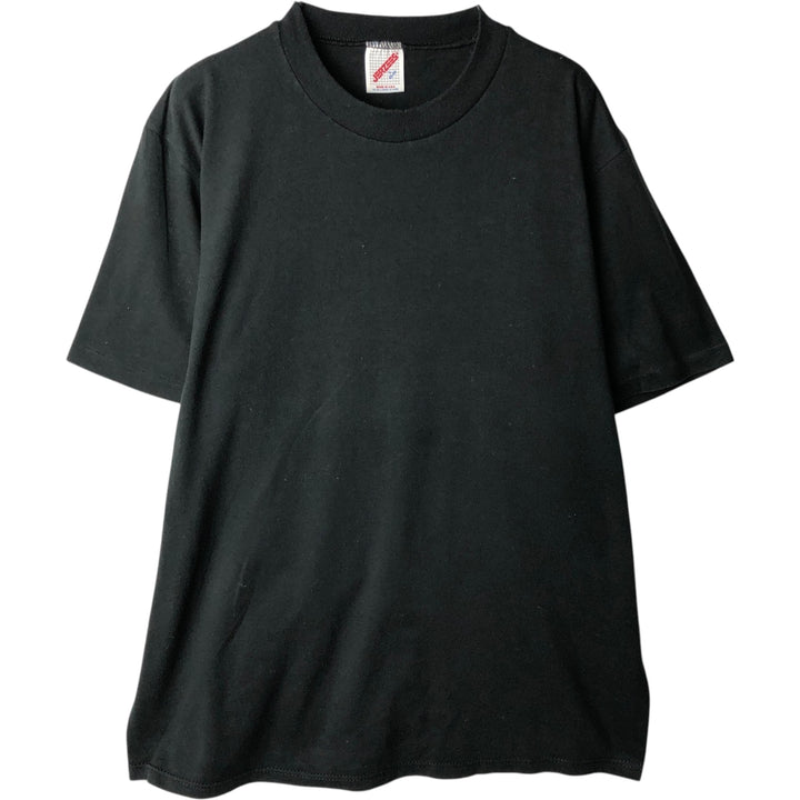 80s-90'S Jerzees plain t-shirt, made in USA, men's size L equivalent, vintage. cotton black type Vintage Second Hand