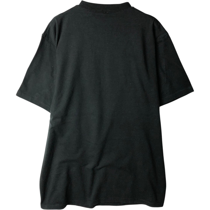 80s-90'S Jerzees plain t-shirt, made in USA, men's size L equivalent, vintage. cotton black type Vintage Second Hand