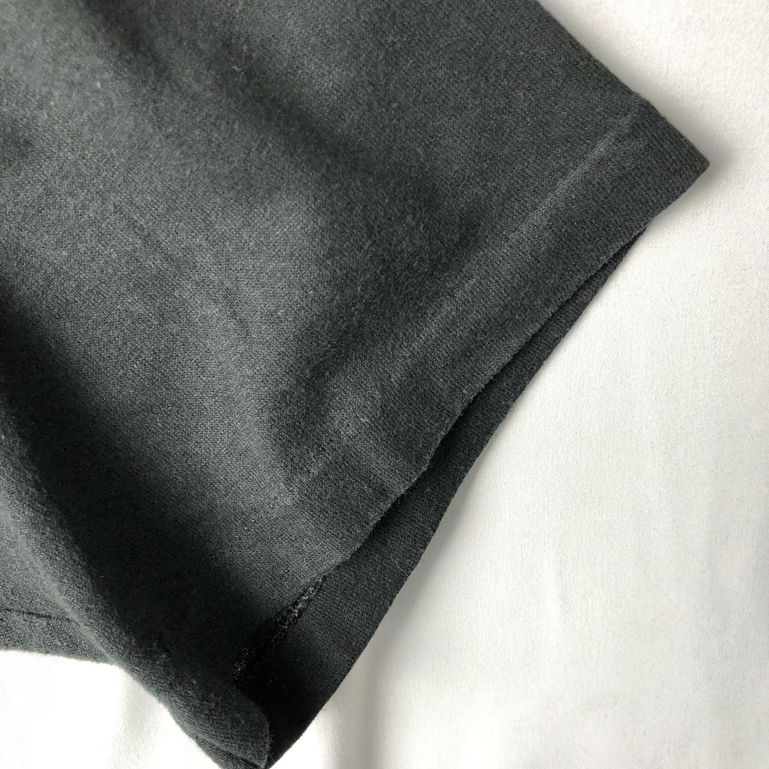 80s-90'S Jerzees plain t-shirt, made in USA, men's size L equivalent, vintage. cotton black type Vintage Second Hand