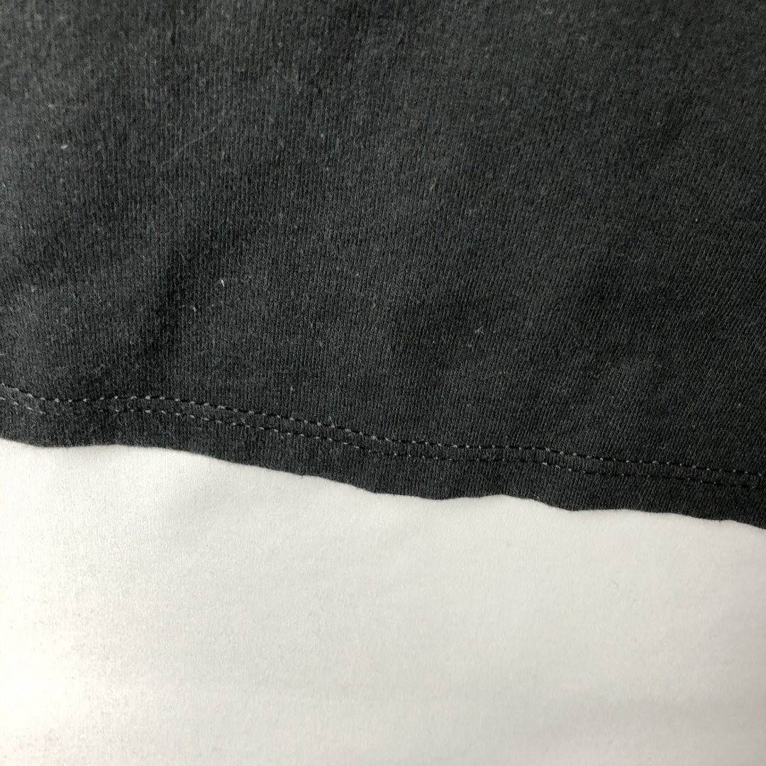 80s-90'S Jerzees plain t-shirt, made in USA, men's size L equivalent, vintage. cotton black type Vintage Second Hand