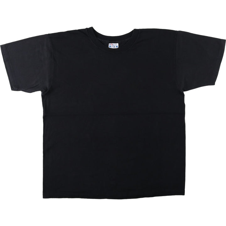 80s-90'S Hanes TOP-T Plain T-Shirt, Made in USA, Men's XL equivalent, Vintage cotton black type Vintage Second Hand