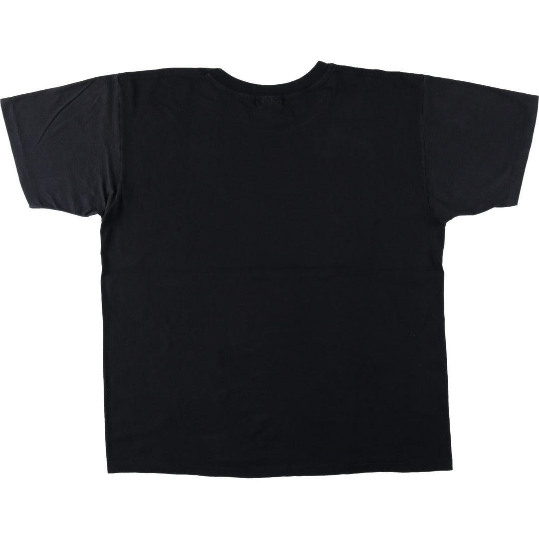 80s-90'S Hanes TOP-T Plain T-Shirt, Made in USA, Men's XL equivalent, Vintage cotton black type Vintage Second Hand