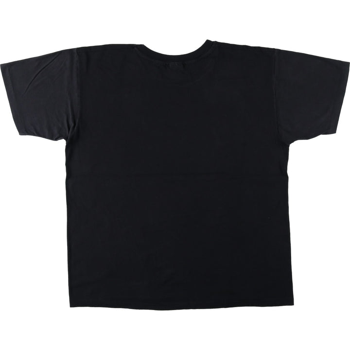 80s-90'S Hanes TOP-T Plain T-Shirt, Made in USA, Men's XL equivalent, Vintage cotton black type Vintage Second Hand