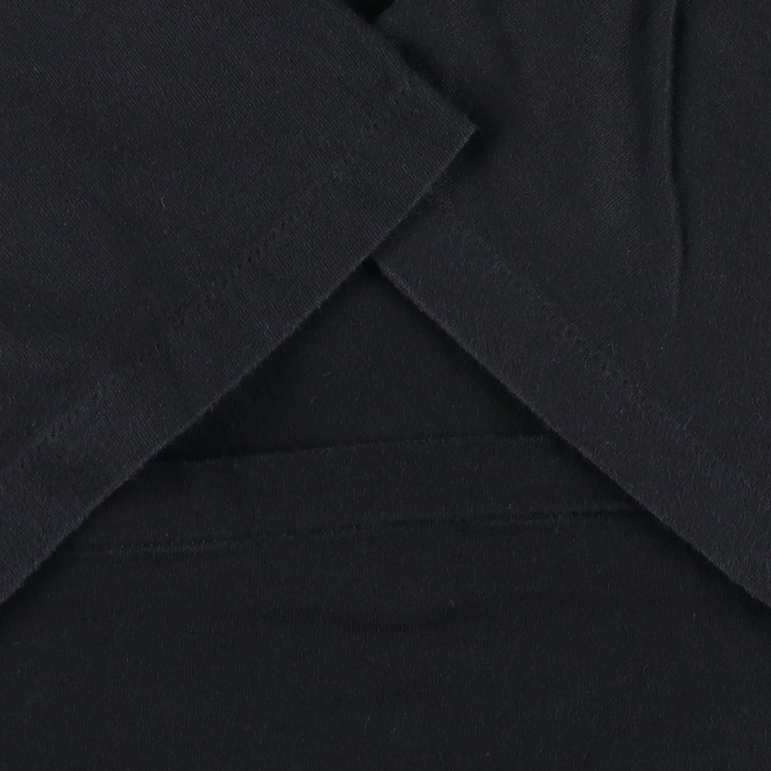 80s-90'S Hanes TOP-T Plain T-Shirt, Made in USA, Men's XL equivalent, Vintage cotton black type Vintage Second Hand