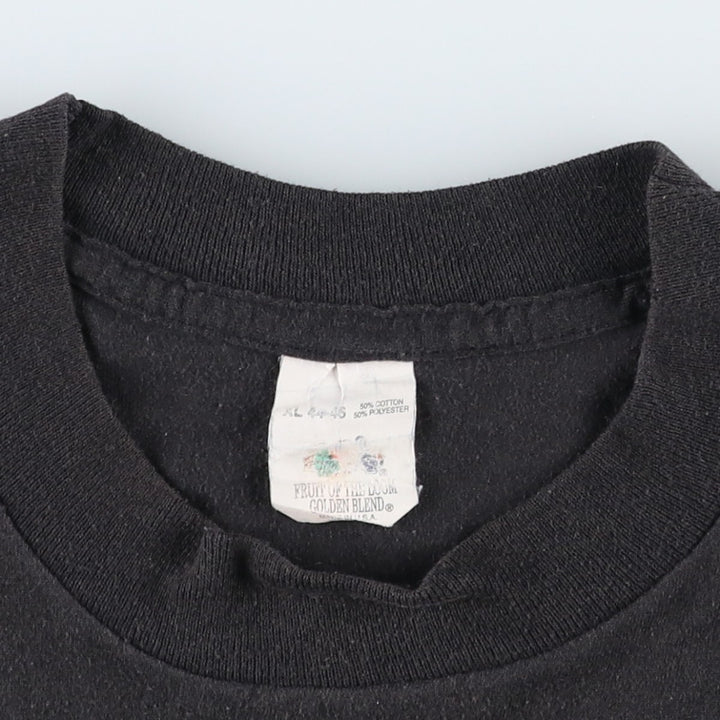 90'S Fruit of the Loom GOLDENBLEND Plain Pocket T-Shirt, Made in USA, Men's XL equivalent, Vintage cotton black type Vintage Second Hand