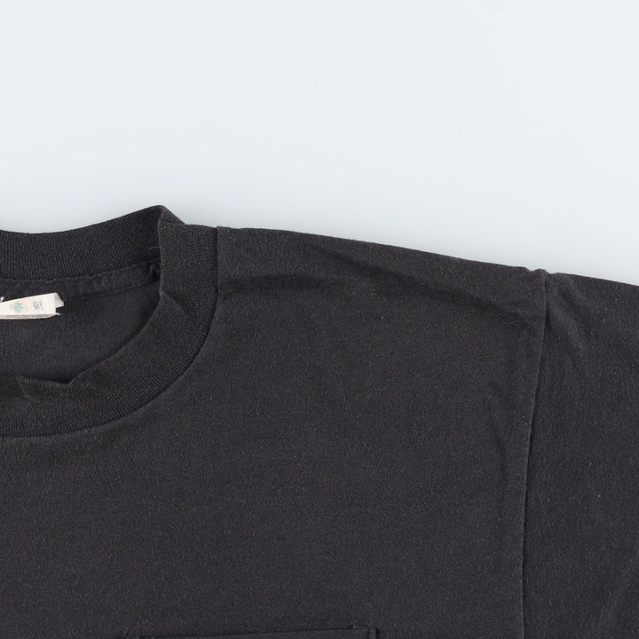 90'S Fruit of the Loom GOLDENBLEND Plain Pocket T-Shirt, Made in USA, Men's XL equivalent, Vintage cotton black type Vintage Second Hand