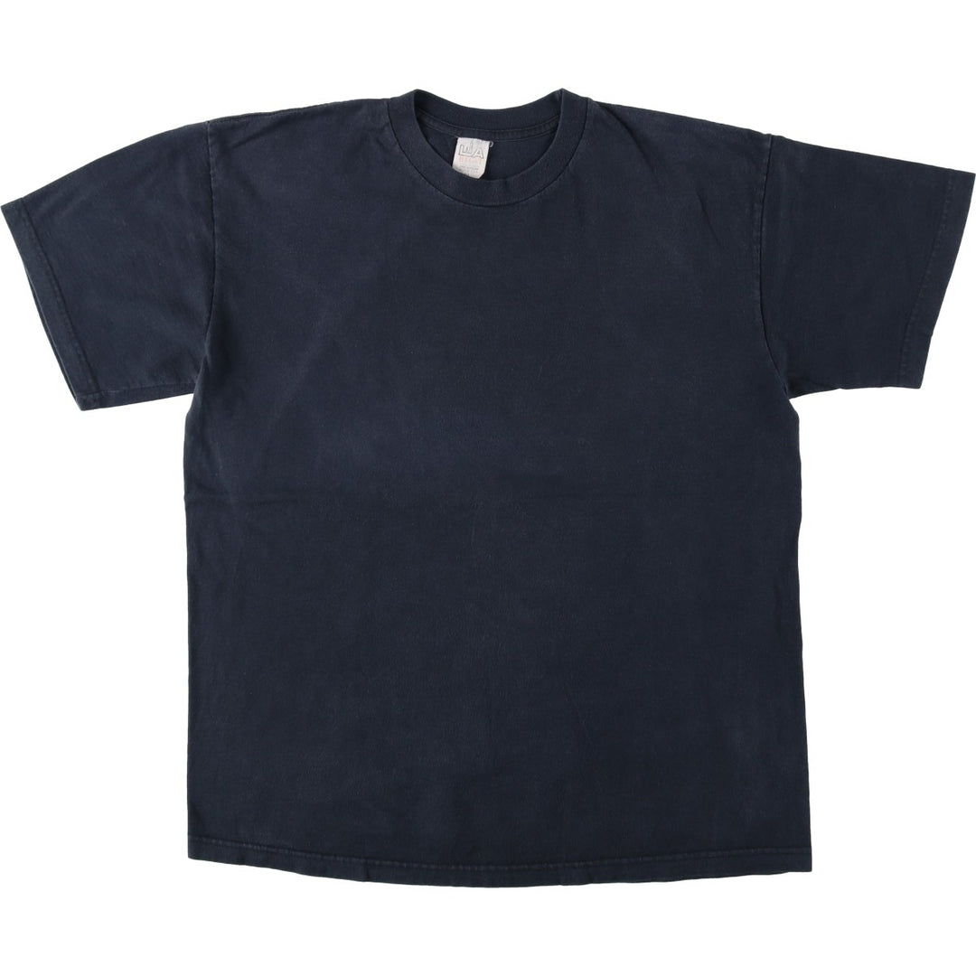 90'S LA BIG T Plain T-Shirt Made in USA Men's XL equivalent Vintage cotton black type Vintage Second Hand