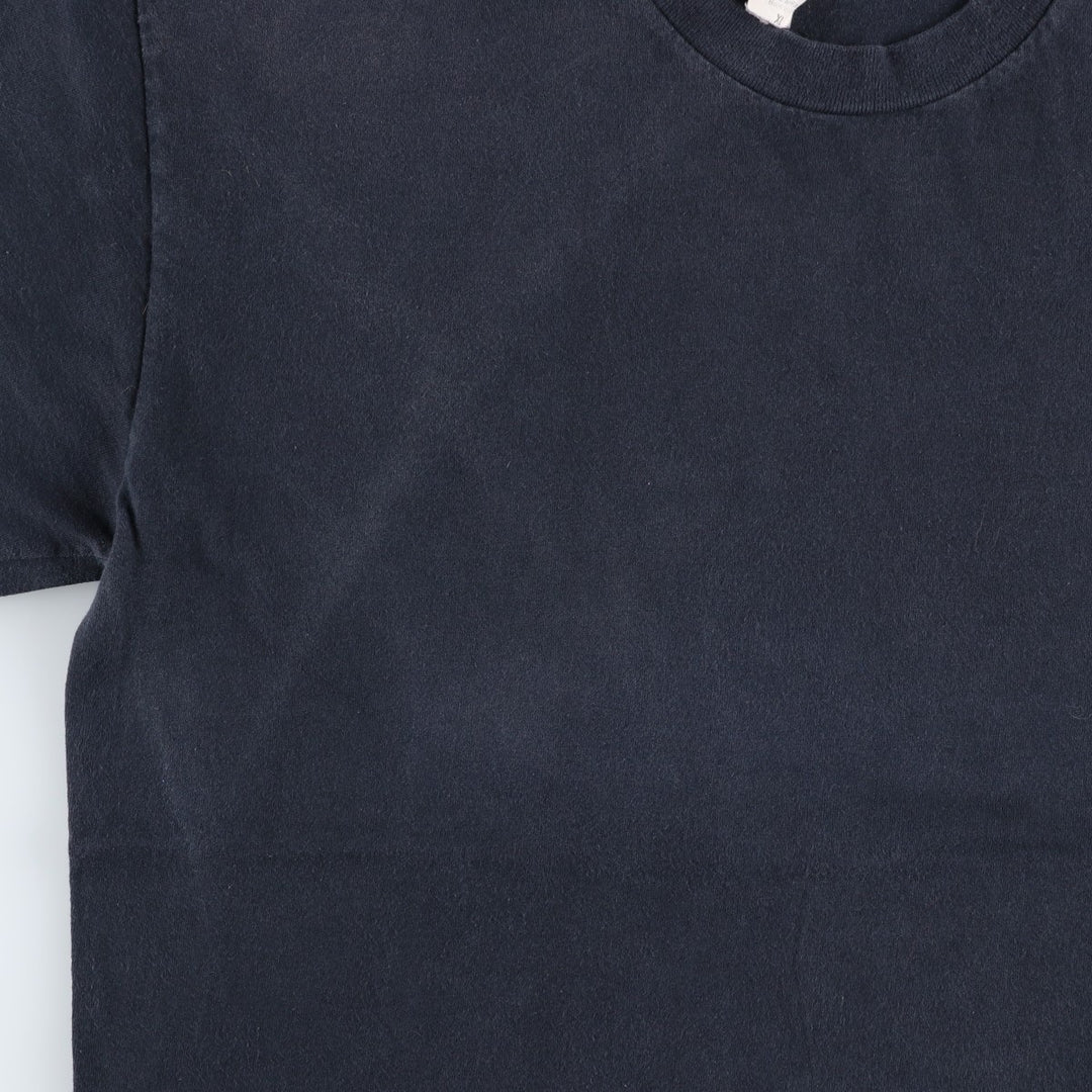 90'S LA BIG T Plain T-Shirt Made in USA Men's XL equivalent Vintage cotton black type Vintage Second Hand