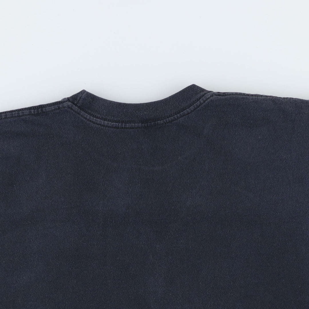 90'S LA BIG T Plain T-Shirt Made in USA Men's XL equivalent Vintage cotton black type Vintage Second Hand