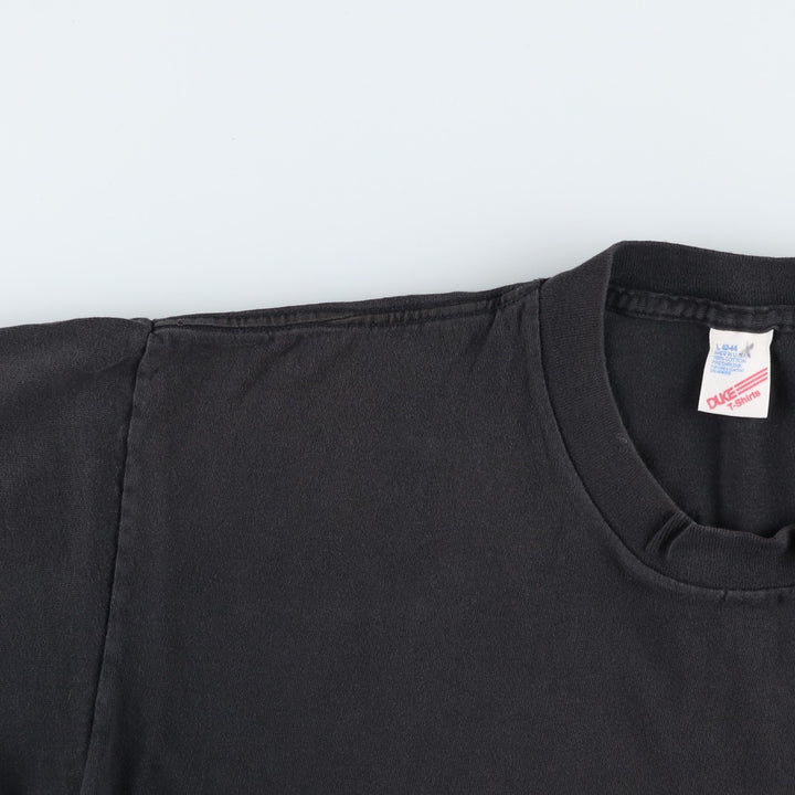 80s-90'S DUKE Plain T-Shirt, Made in USA, Men's Size L (Equivalent), Vintage cotton black type Vintage Second Hand