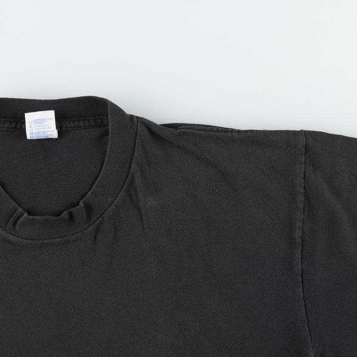 80s-90'S DUKE Plain T-Shirt, Made in USA, Men's Size L (Equivalent), Vintage cotton black type Vintage Second Hand