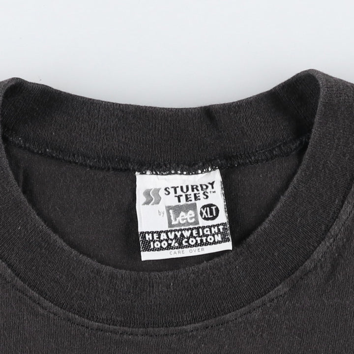 90'S Lee STURDY TEES Plain T-Shirt, Made in USA, Men's XL equivalent, Vintage cotton black type Vintage Second Hand