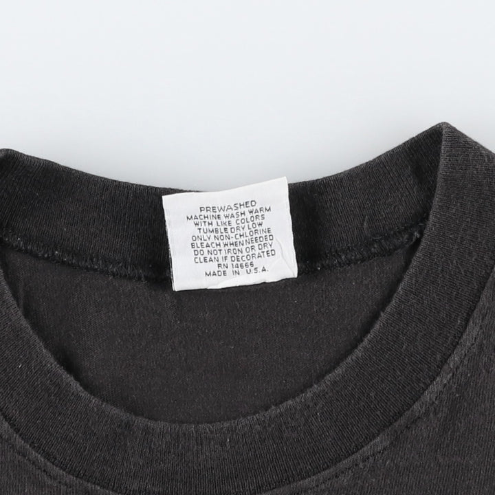 90'S Lee STURDY TEES Plain T-Shirt, Made in USA, Men's XL equivalent, Vintage cotton black type Vintage Second Hand