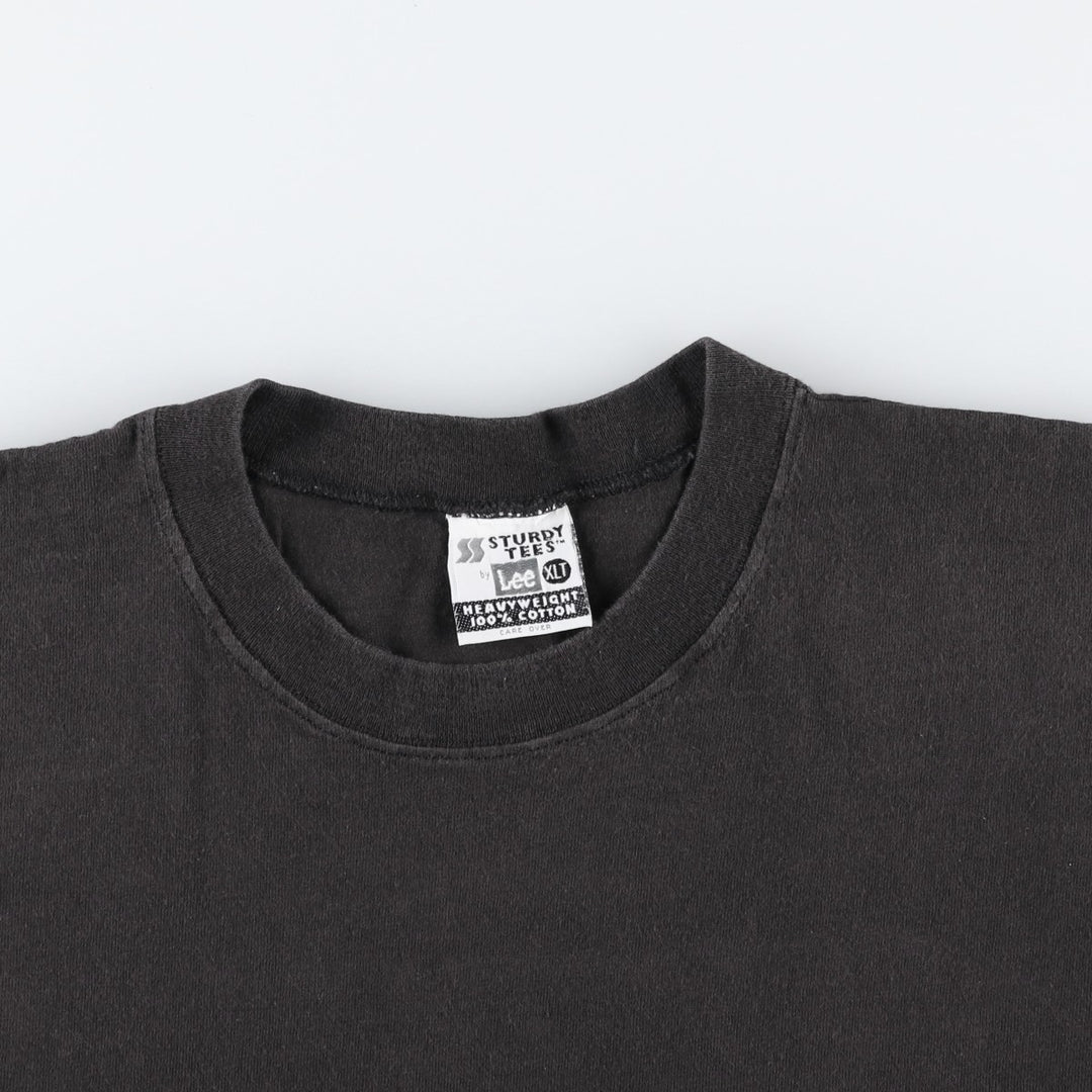 90'S Lee STURDY TEES Plain T-Shirt, Made in USA, Men's XL equivalent, Vintage cotton black type Vintage Second Hand