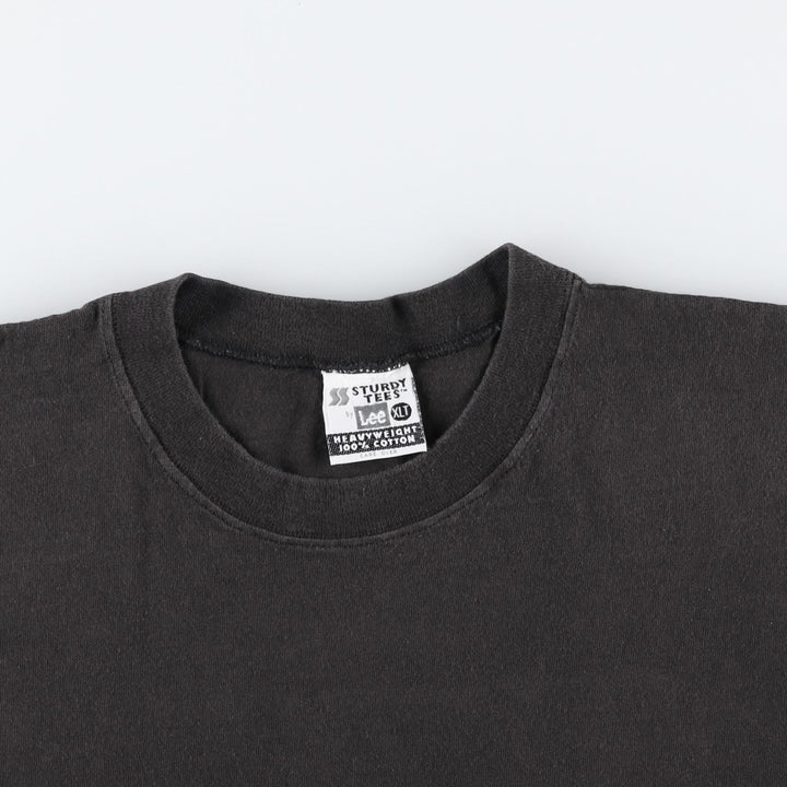 90'S Lee STURDY TEES Plain T-Shirt, Made in USA, Men's XL equivalent, Vintage cotton black type Vintage Second Hand