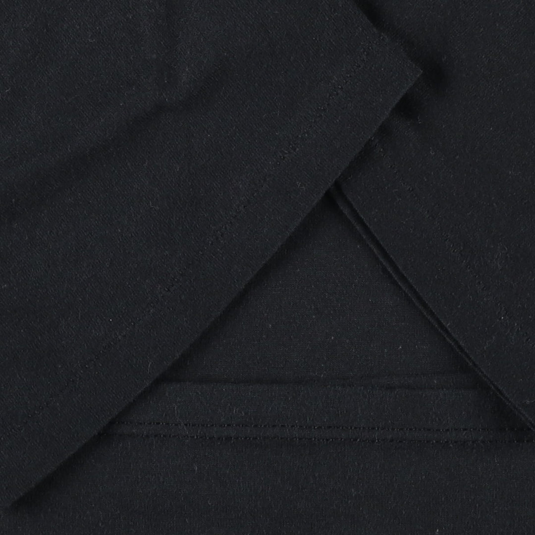90'S Russell Athletic Plain T-Shirt, Made in USA, Men's XL equivalent, Vintage polyester black type Vintage Second Hand