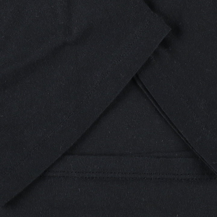 90'S Russell Athletic Plain T-Shirt, Made in USA, Men's XL equivalent, Vintage polyester black type Vintage Second Hand