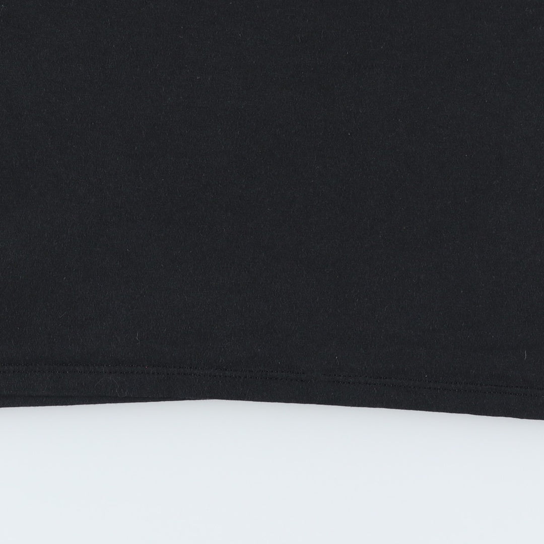 90'S Russell Athletic Plain T-Shirt, Made in USA, Men's XL equivalent, Vintage polyester black type Vintage Second Hand