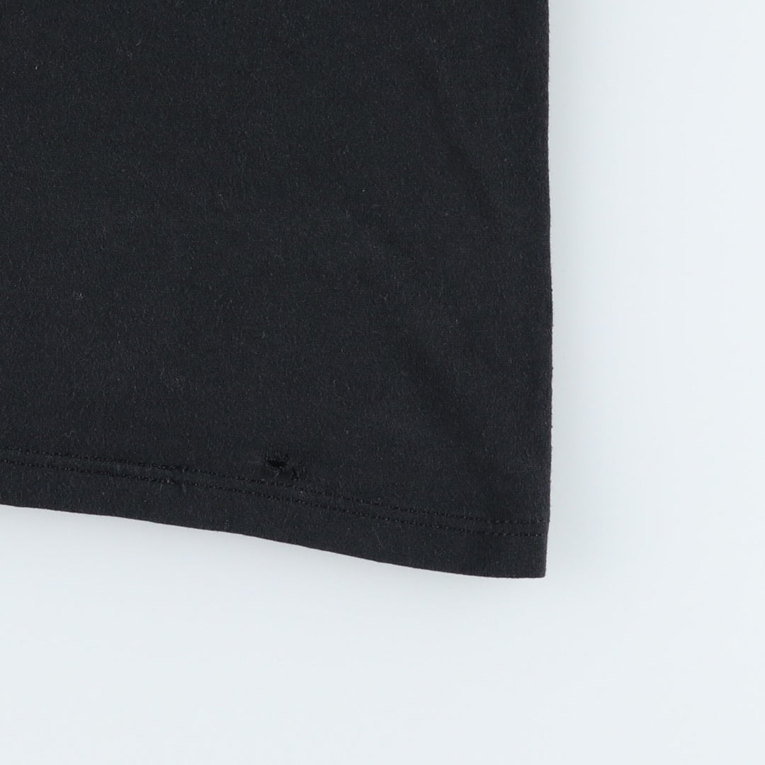 90'S Russell Athletic Plain T-Shirt, Made in USA, Men's XL equivalent, Vintage polyester black type Vintage Second Hand
