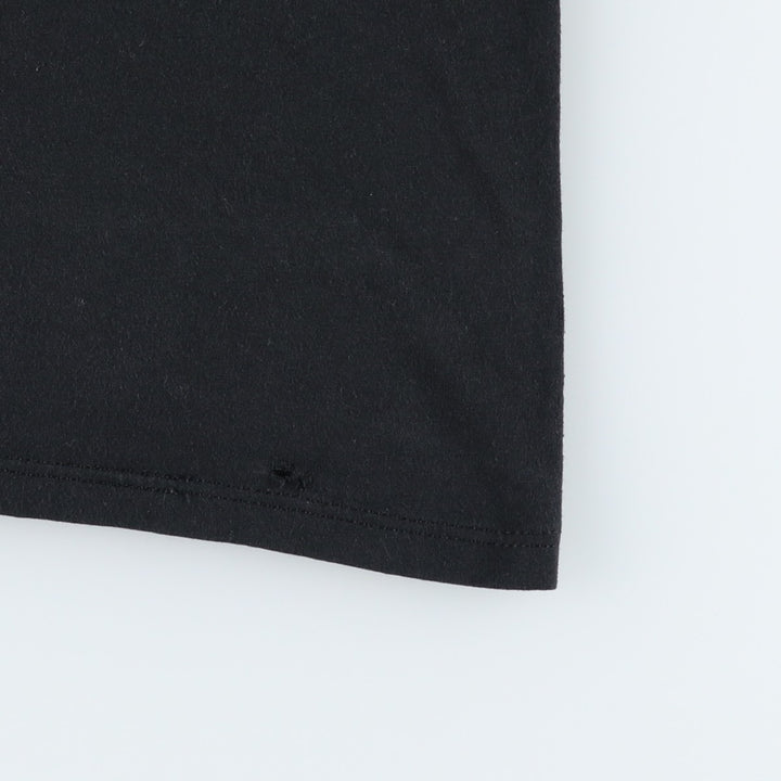 90'S Russell Athletic Plain T-Shirt, Made in USA, Men's XL equivalent, Vintage polyester black type Vintage Second Hand