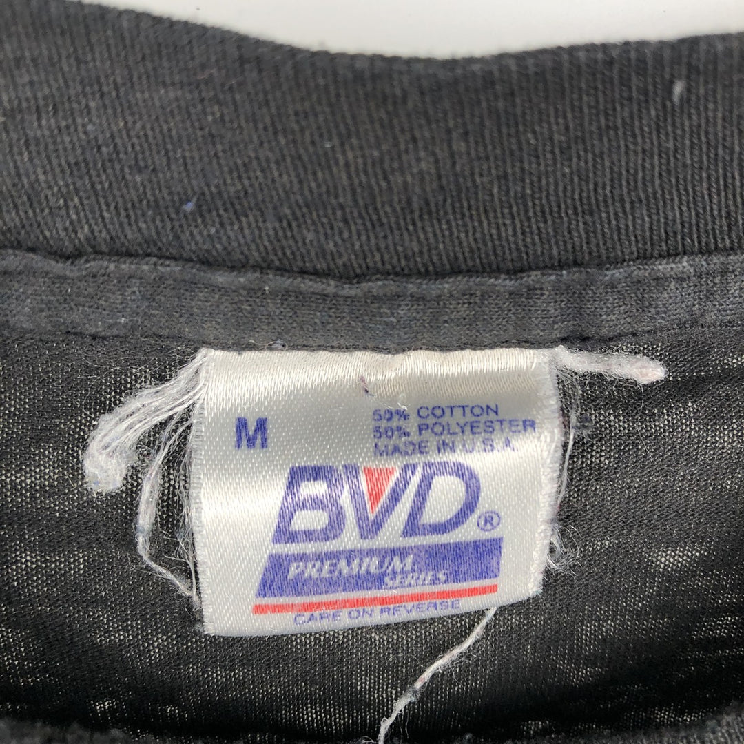 80s-90'S BVD Plain Pocket T-Shirt, Made in USA, Men's Size M (Equivalent), Vintage cotton Charcoal Vintage Second Hand