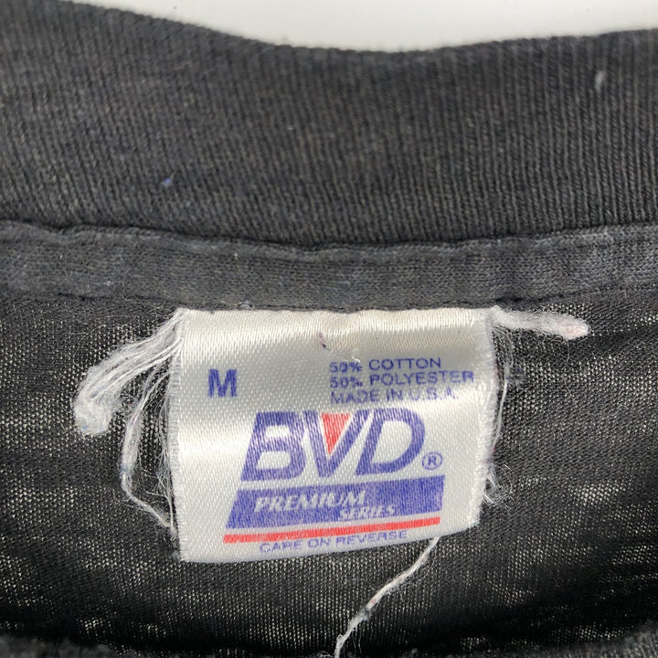 80s-90'S BVD Plain Pocket T-Shirt, Made in USA, Men's Size M (Equivalent), Vintage cotton Charcoal Vintage Second Hand