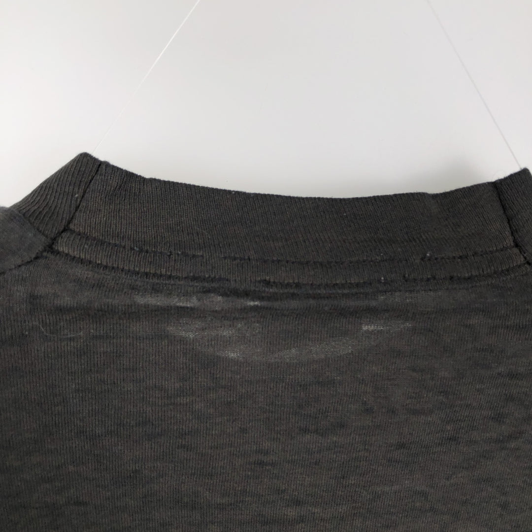 80s-90'S BVD Plain Pocket T-Shirt, Made in USA, Men's Size M (Equivalent), Vintage cotton Charcoal Vintage Second Hand