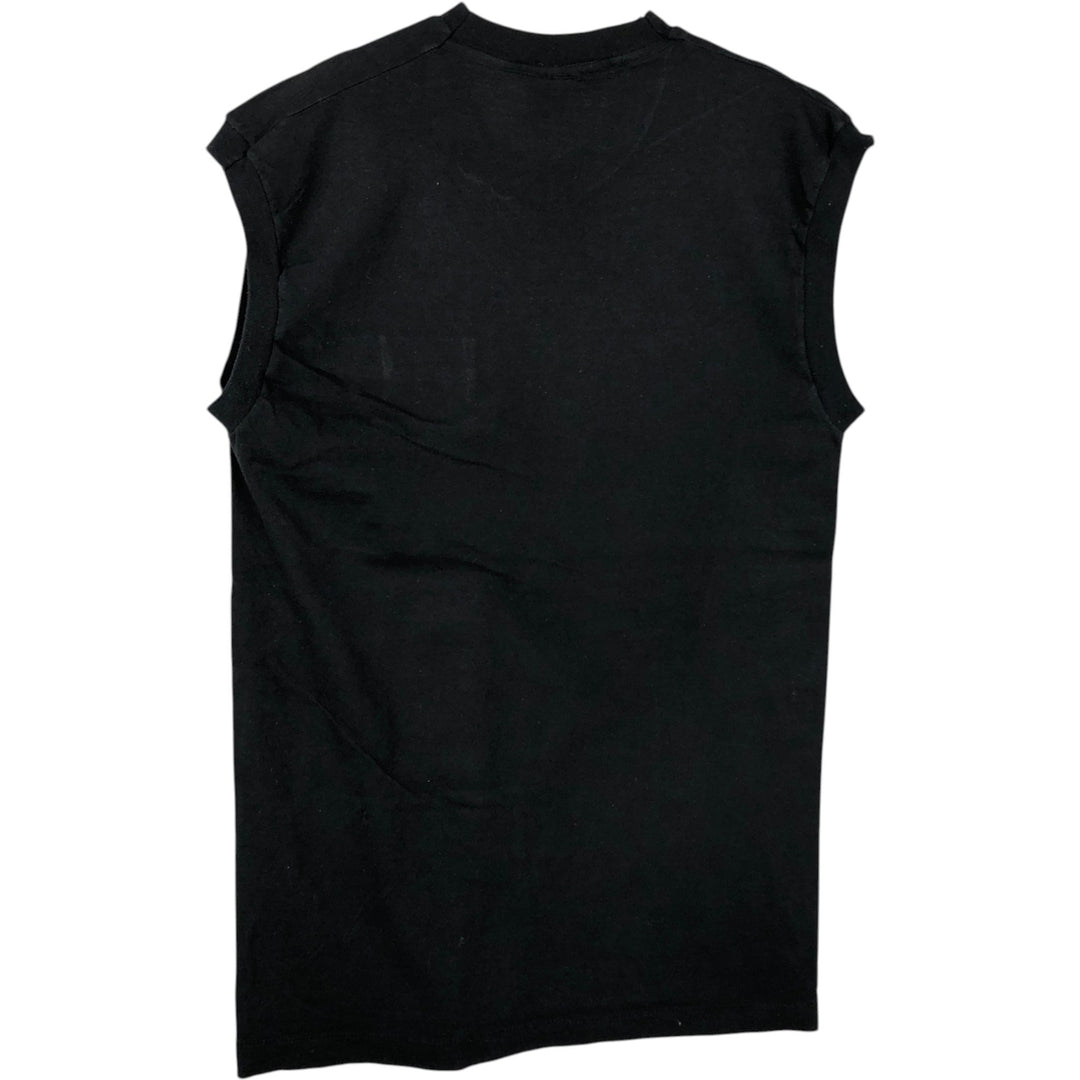 90'S Fruit of the Loom Sleeveless Plain Pocket T-Shirt, Made in USA, Men's Size S (Equivalent), Vintage cotton black type Vintage Second Hand