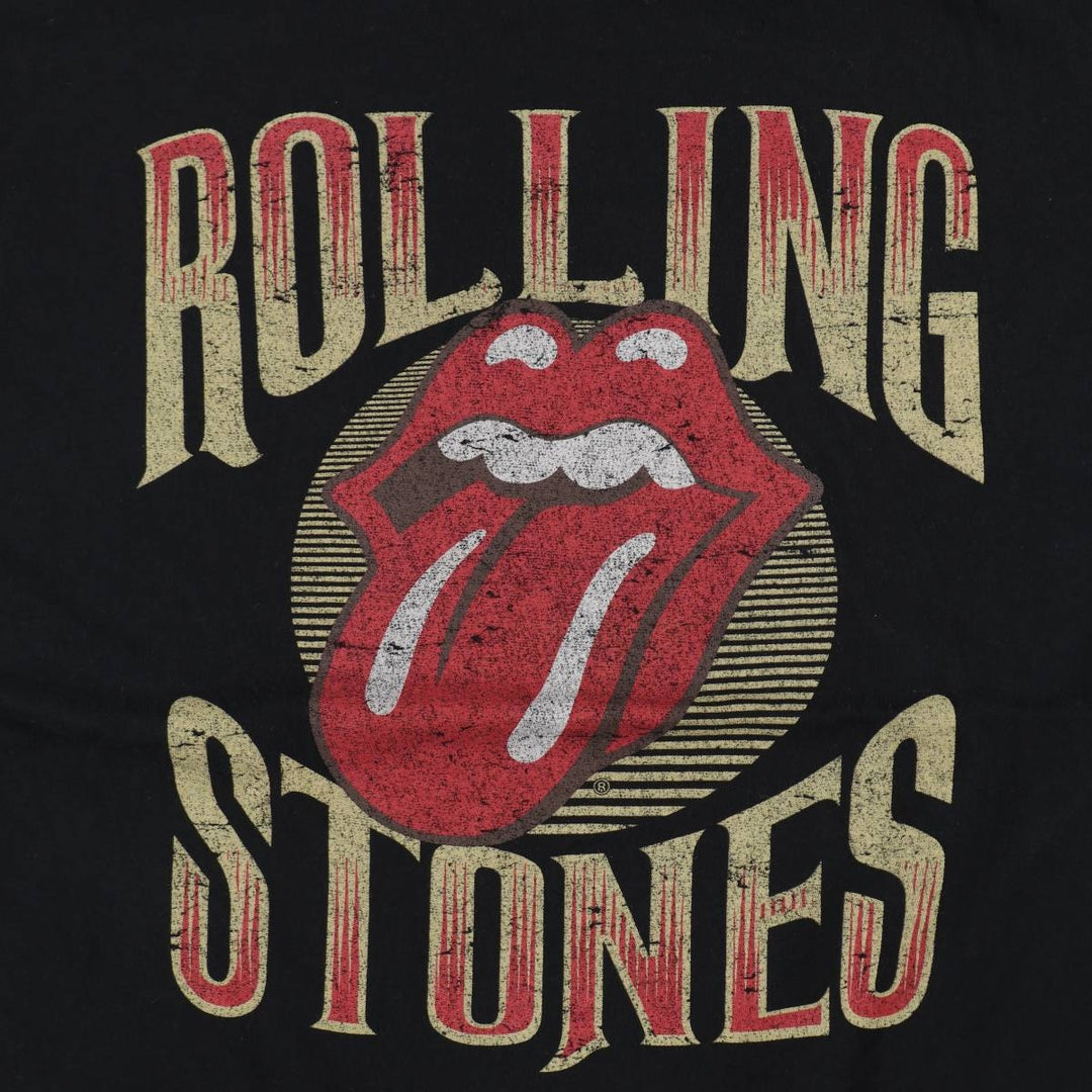 THE ROLLING STONES The Rolling Stones Band T-shirt Band T Men's L size cotton black type Vintage Second Hand
