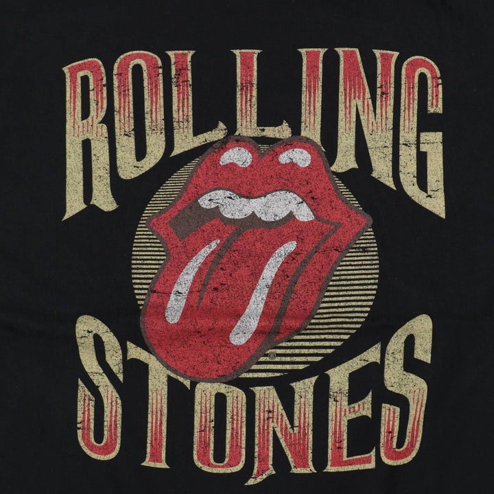 THE ROLLING STONES The Rolling Stones Band T-shirt Band T Men's L size cotton black type Vintage Second Hand