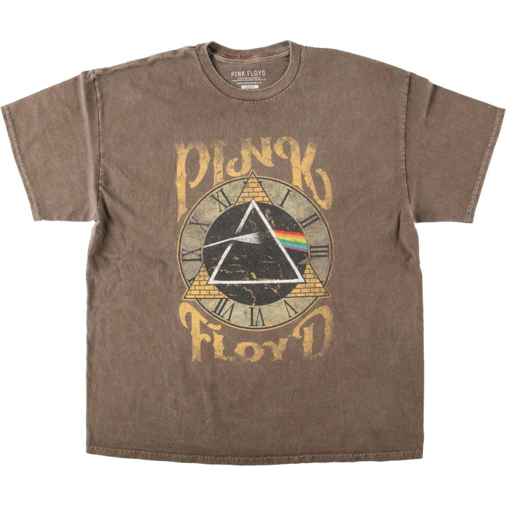 PINK FLOYD Pink Floyd Band T-shirt Band T Men's L size cotton brown type Vintage Second Hand