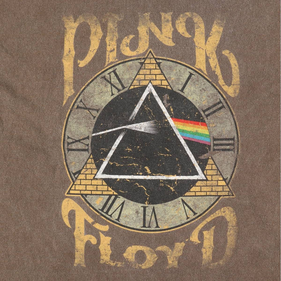 PINK FLOYD Pink Floyd Band T-shirt Band T Men's L size cotton brown type Vintage Second Hand