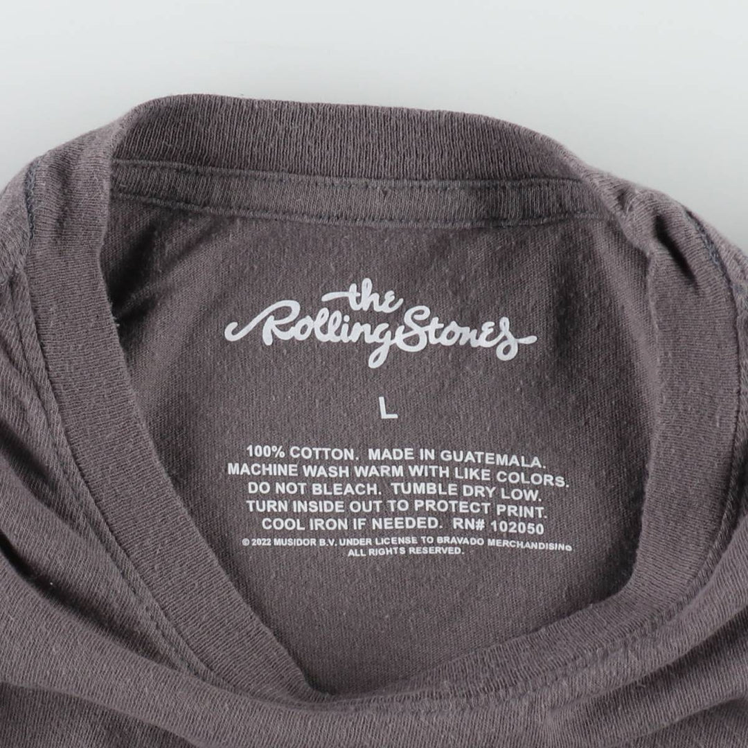 THE ROLLING STONES The Rolling Stones Band T-shirt Band T Men's L size cotton Charcoal Vintage Second Hand