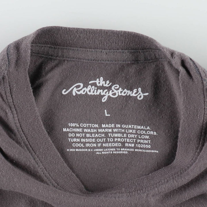 THE ROLLING STONES The Rolling Stones Band T-shirt Band T Men's L size cotton Charcoal Vintage Second Hand