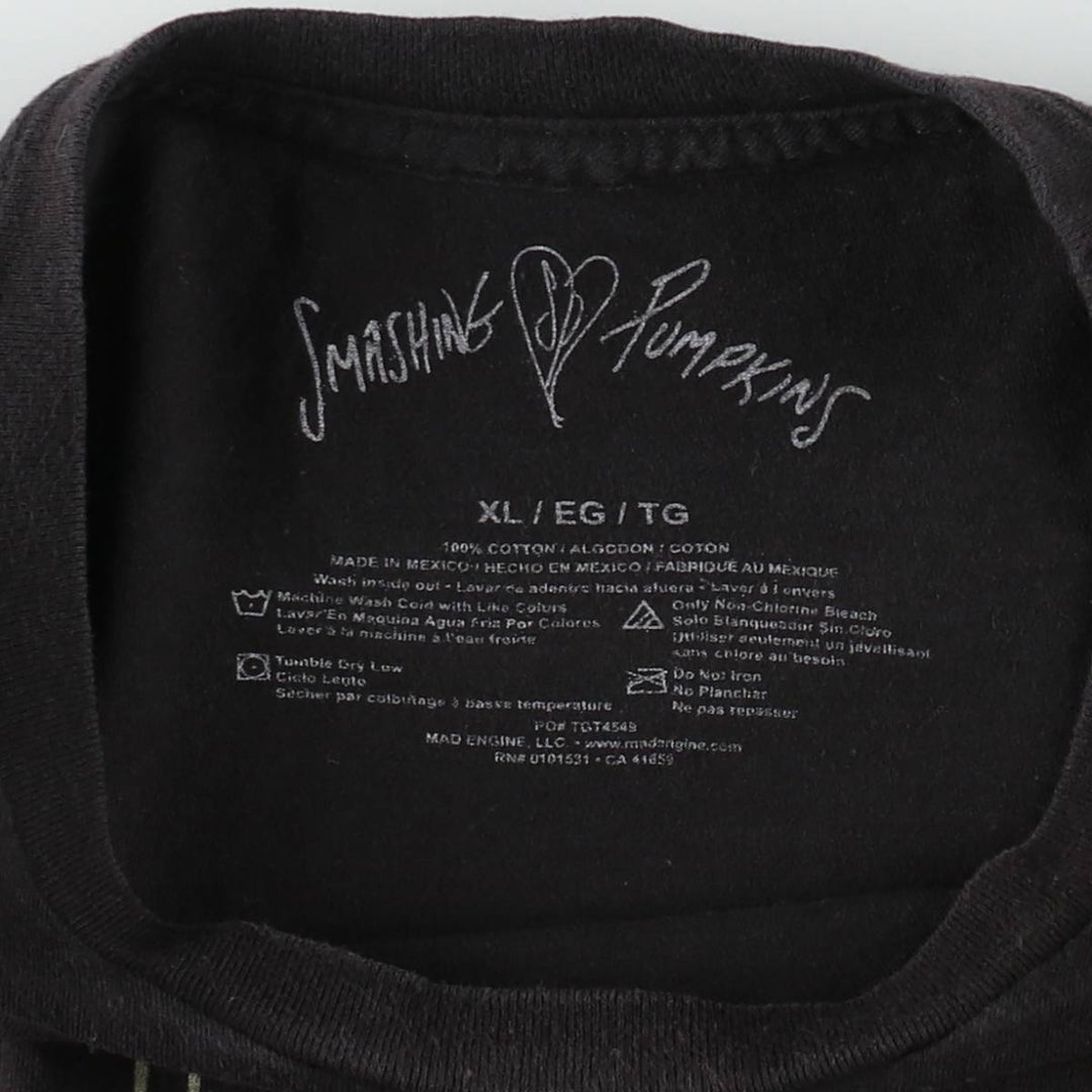 THE SMASHING PUMPKINS Smashing Pumpkins Band T-shirt Band T Men's XL equivalent cotton black type Vintage Second Hand