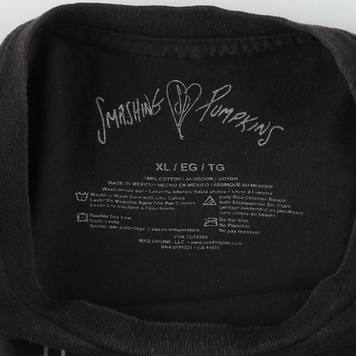 THE SMASHING PUMPKINS Smashing Pumpkins Band T-shirt Band T Men's XL equivalent cotton black type Vintage Second Hand
