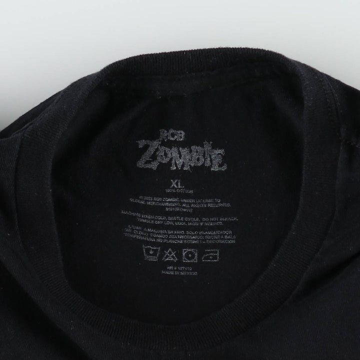 Rob Zombie Rob Zombie Band T-shirt Band T Men's XL size cotton black type Vintage Second Hand